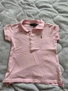 ラルフローレン　ピンク ポロシャツ 半袖刺繍ロゴ　130 S