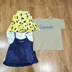 新品☆　150 レモン柄　ロゴTシャツ　H&M　マザウェイズ　3点セット