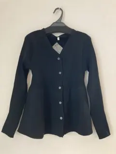 coca スポンディッシュニットペプラムカーディガン ブラック　Mサイズ