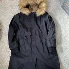 最終価格❗️earth music&ecorogy モッズコート　黒Sサイズ　㉟