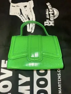 ZARA グリーン クロコダイル風 ショルダーバッグ