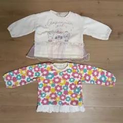 トレーナー　90cm　アンパンマン　花柄　2枚セット