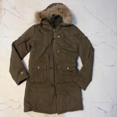 ファー付き モッズコート カーキ