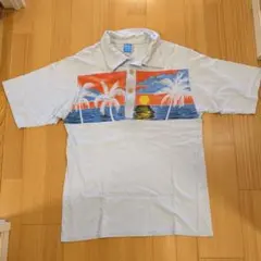 Ocean Pacific ヴィンテージポロシャツ ヤシの木 夕日柄のサムネイル