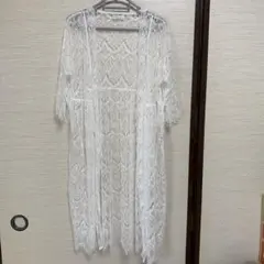 ロングカーディガン　レース