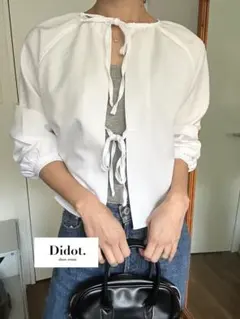 Didot.showroom バックリボンクロップブラウス