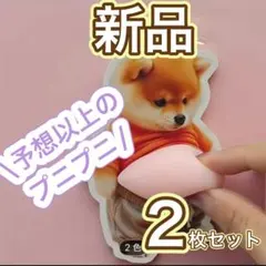 [即納] ２枚セット　柴犬　お腹　おなか　プニプニ　ステッカー　シール 3D