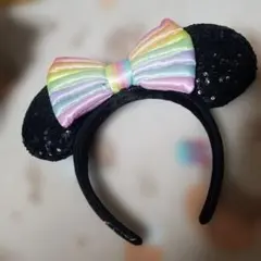 ミニー カチューシャ ディズニー スパンコール TDR 40周年　美品