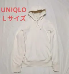 ユニクロ　スウェット プルパーカー　オフホワイト　L