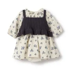 ■80cm■おんなのこ服 | petit main花柄ワンピースビスチェセット
