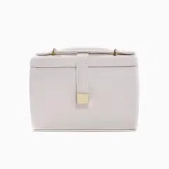 ジュエリーケース クラッチバッグ型 持ち運び ホワイト
