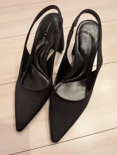 CHARLES & KEITH ブラック スリングバックパンプス
