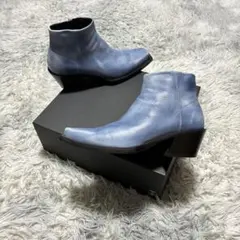 【良品】DIESEL 本革 サイドジップ ヒールショートブーツ 43