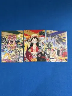 ナツコミ ONE PIECE 2022 特製ダブルステッカー 未剥がし3点セット