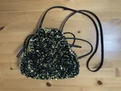 しまむら　スパンコール　巾着　ショルダー　バッグ