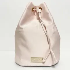 PRADA プラダ ロゴ プレート ノベルティ 巾着 ポーチ サテン ピンクのサムネイル