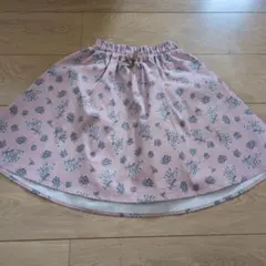 花柄ピンクスカート　ポケットあり　ブランシェス　L