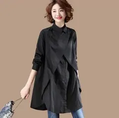 新品* 長袖 大きいサイズ　ブラウス シャツ おしゃれ チュニック ブラック