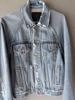 moussy ライトブルー ダメージデニムジャケット
