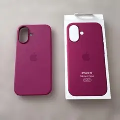iPhone 16 シリコンケース フクシア