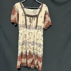 1K ガーリー　花柄　axesfemme ワンピース　グランジ　森ガール