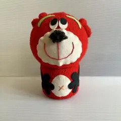 昭和 レトロポップ　赤色のクマの小物入れ 当時物　ビンテージ　インテリア小物
