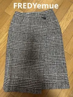 FREDYemue フレディエミュ　千鳥柄　膝丈スカート
