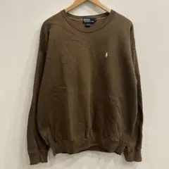 【R473】 POLO RALPH LAUREN スウェット サイズM ブラウン