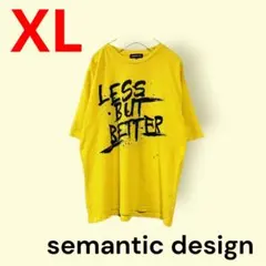 semantic design セマンティック　デザイン　Tシャツ　XL　黄色のサムネイル