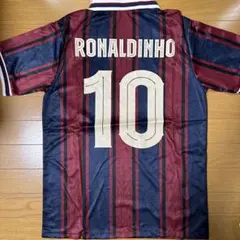 【激レア125周年】fcバルセロナ　ロナウジーニョ　ユニフォームレトロシャツ