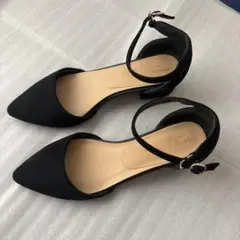 ストラップ付パンプス Mサイズ ブラック