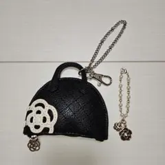 新品未使用　CLATHAS　エコバッグ　フラワーチャーム　キーホルダー　ブラック