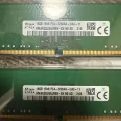 SK hynix DDR4 16GBx2枚セット=32GB メモリ - メルカリ