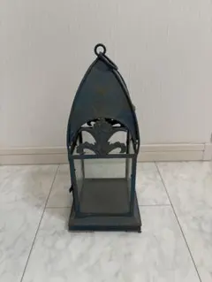 アンティーク調 ランタン ブルー シャビーシック