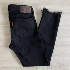 ungrid フリンジスキニーパンツ ブラック 24 デニム ストスリ