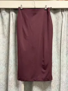 UNIQLO タイトスカート ボルドー ワインレッド ストレッチ 伸縮性のサムネイル