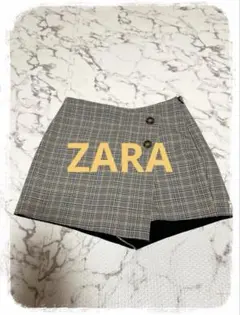 ☘️P1☘ZARA チェック キュロット スカート Mのサムネイル