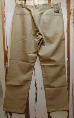 ☆US古着ディッキーズ/ワークパンツ/ベージュ/w34-35程度