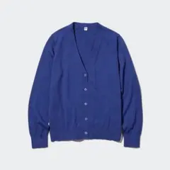 UNIQLO / UVカットスーピマコットンVネックカーディガン（ブルー）
