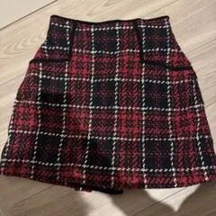 スナイデルSnidelロービングチェックスカショーパンSWFP235152赤黒1