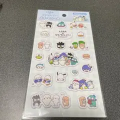 しろたん×はぴだんぶい　ぷくっとシール　seria セリア