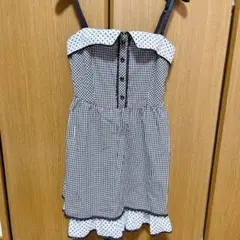 セシルマクビー　CECIL ワンピース　発表会　黒　ギンガムチェックワンピース