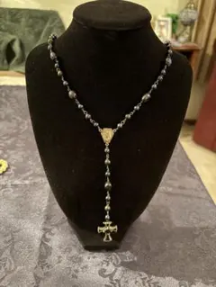 Yukiko＊Okura ビーズクロスペンダント