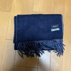 BEAMS 100%ウール ネイビー マフラー