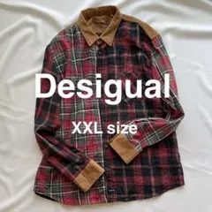 Desigual デシグアル XXL 大きいサイズ 長袖シャツ チェック柄