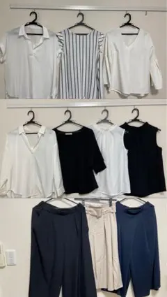 13点セット　オフィスカジュアル　レディース まとめ売り　トップスパンツスカート