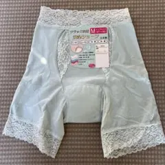Mサイズ/サックス/綿ストレッチ/3分丈/失禁/安心ショーツ/約60ccまで対応