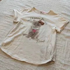 Mezzo Piano 140サイズ Tシャツ 猫デザイン　スパンコール