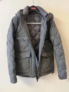 MONCLER グレー キルティング ダウン メンズ モンクレール