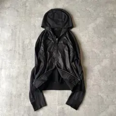 00s ギミック ジップパーカー 短丈 ライダース グランジy2kお兄系 swg